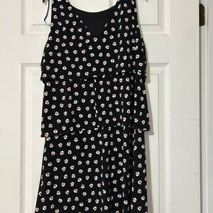 Tommy Hilfiger Black Floral Midi Dress